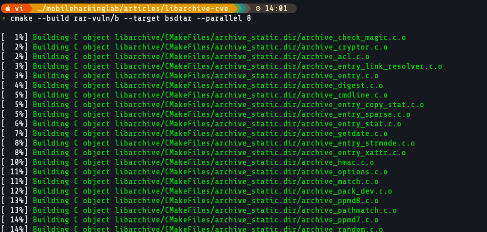 Building the vulnerable and fixed trees with AddressSanitizer